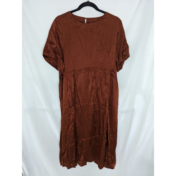 NWT Anthropologie Maeve Jimena Midi Dress Cocoa L - Picture 2 of 9